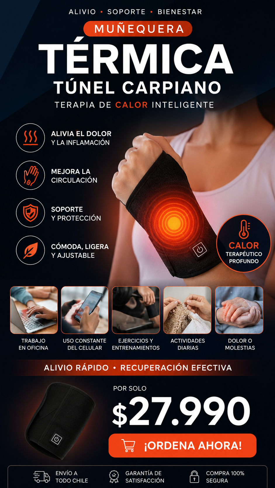 Muñequera Guante Térmico
