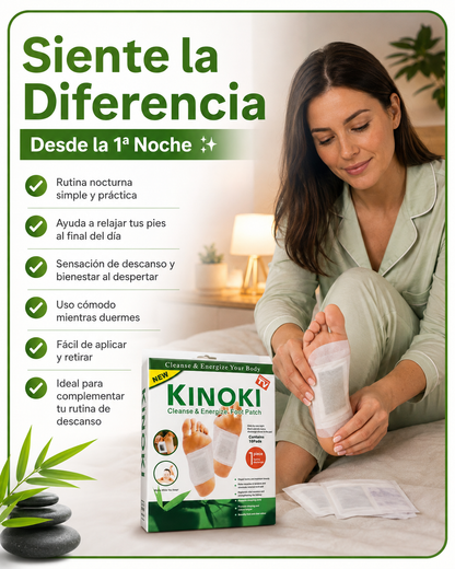 Kinoki™ Pro – Parches para Pies de Uso Nocturno y Bienestar Diario