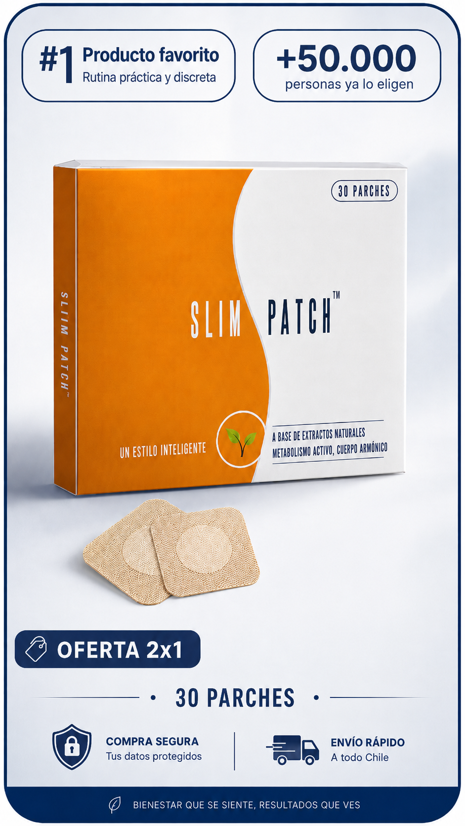 SlimPatch™ Pro – Parche Adelgazante 2x1 para Apoyar tu Rutina de Control de Peso